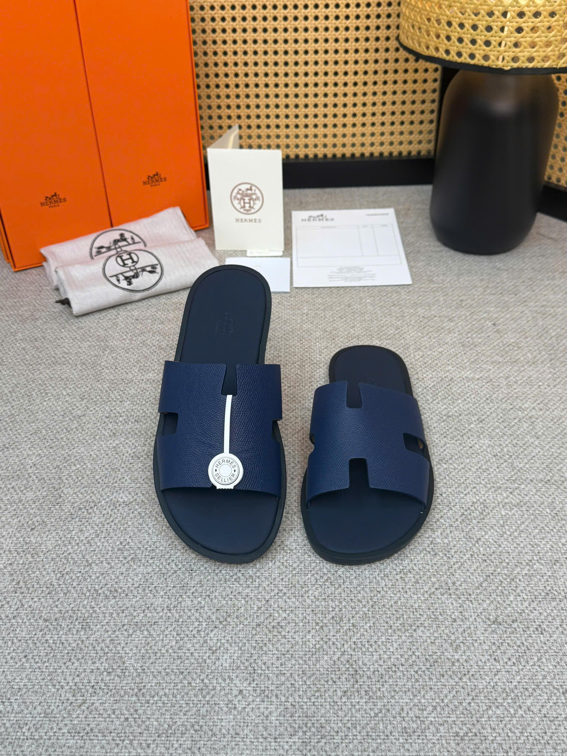 Dép lê Hermes HM Xanh Than full Like Auth 1-1 on web 38-43 VTN