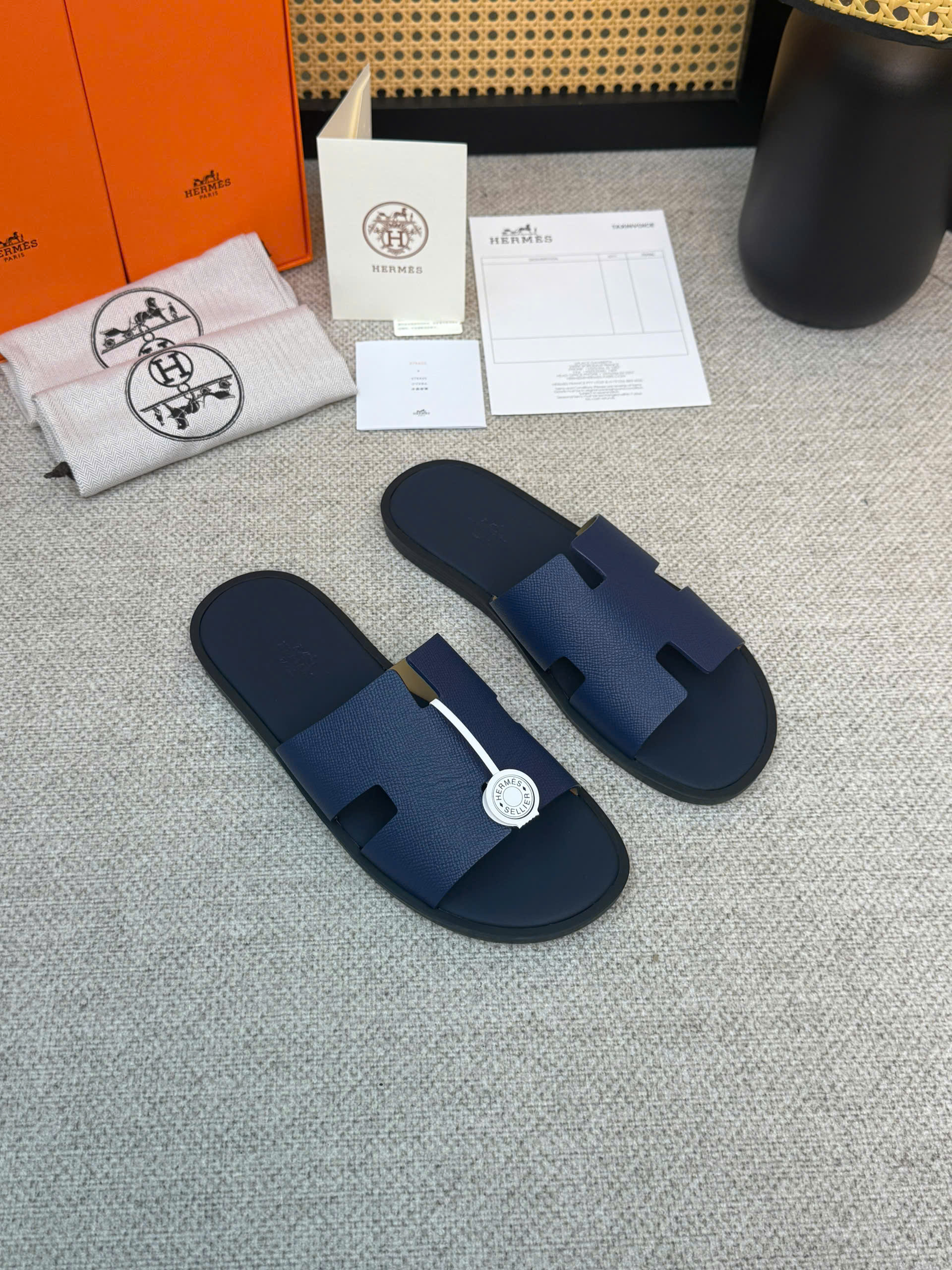 Dép lê Hermes HM Xanh Than full Like Auth 1-1 on web 38-43 VTN