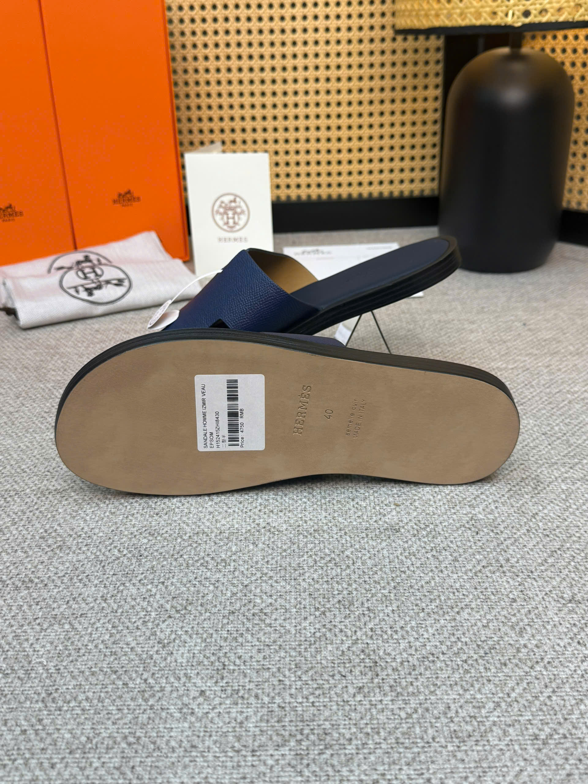 Dép lê Hermes HM Xanh Than full Like Auth 1-1 on web 38-43 VTN