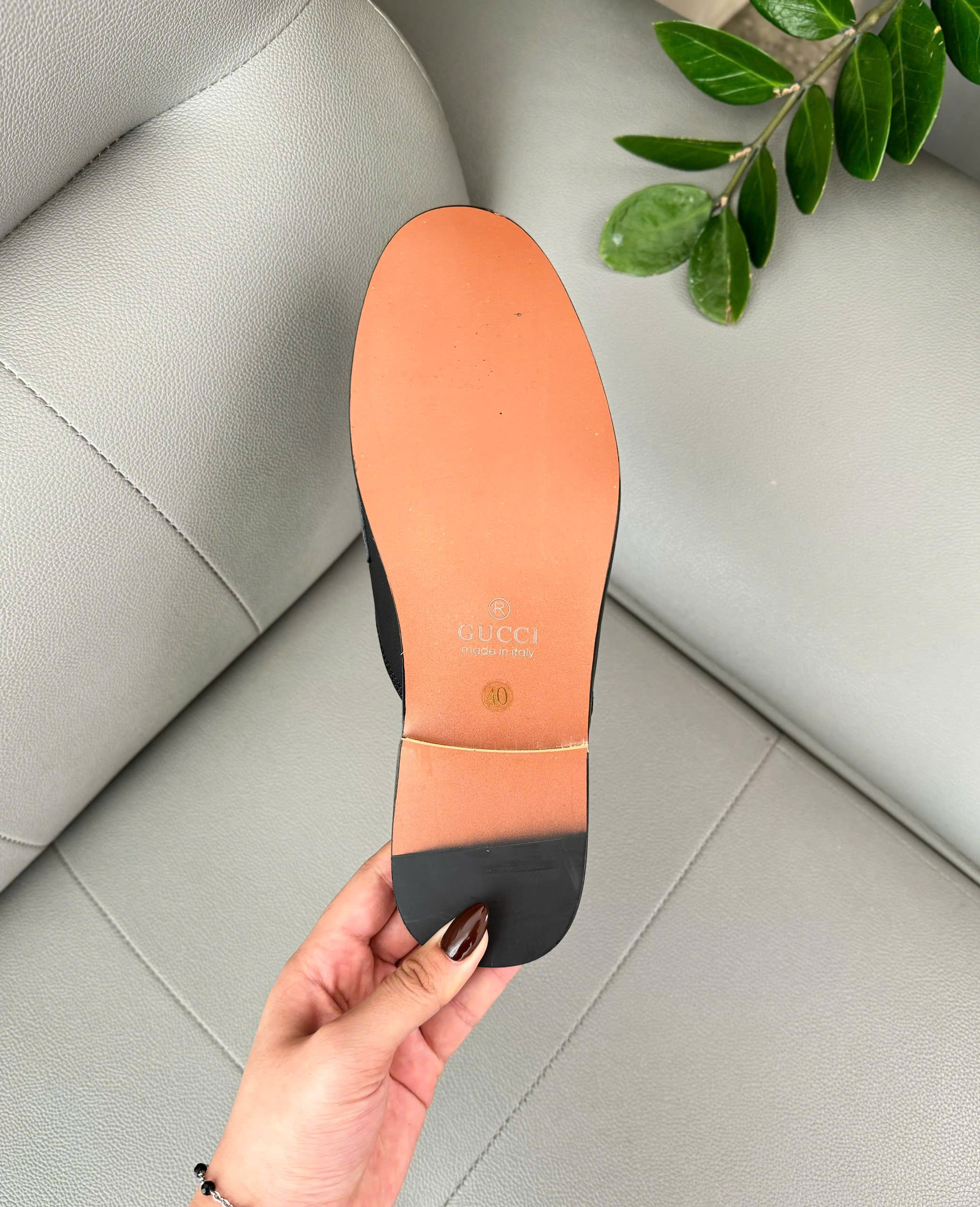 Giày sục Gucci GC Đen trơn tag sọc Xanh Đỏ logo GG Vàng Like Auth 38-43 DDT