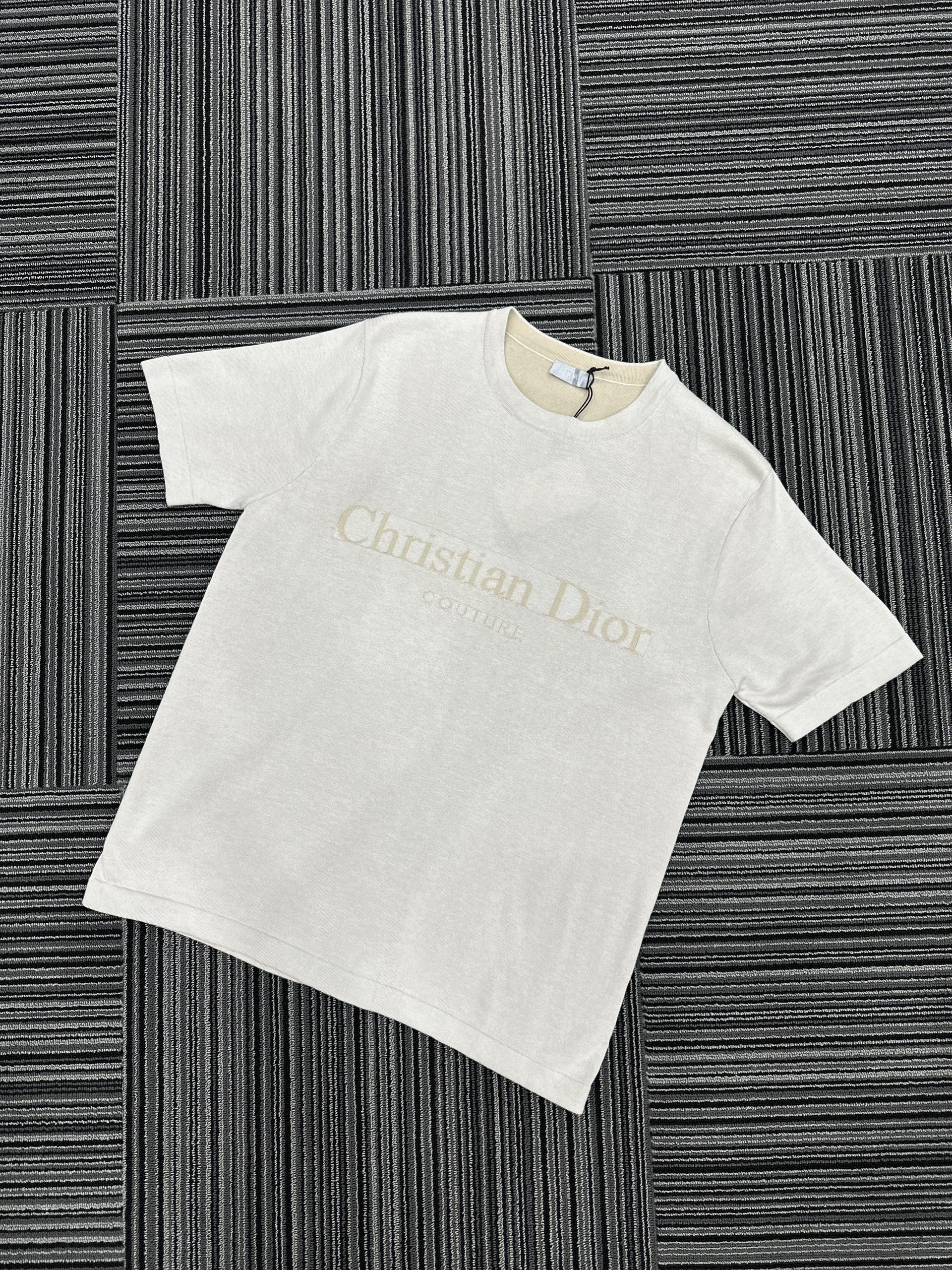Áo phông T shirt Dior CD Couture logo thêu ngực Like Auth S-XL VTN