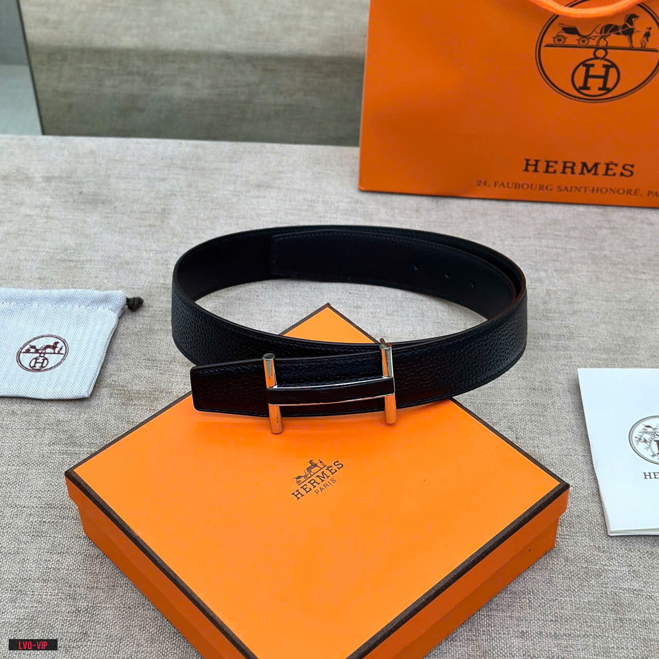 Thắt lưng, dây nịt, belt Hermes HM Đen sần mặt logo H Bạc phối Đen Like Auth 1-1 on web fullbox LVQ