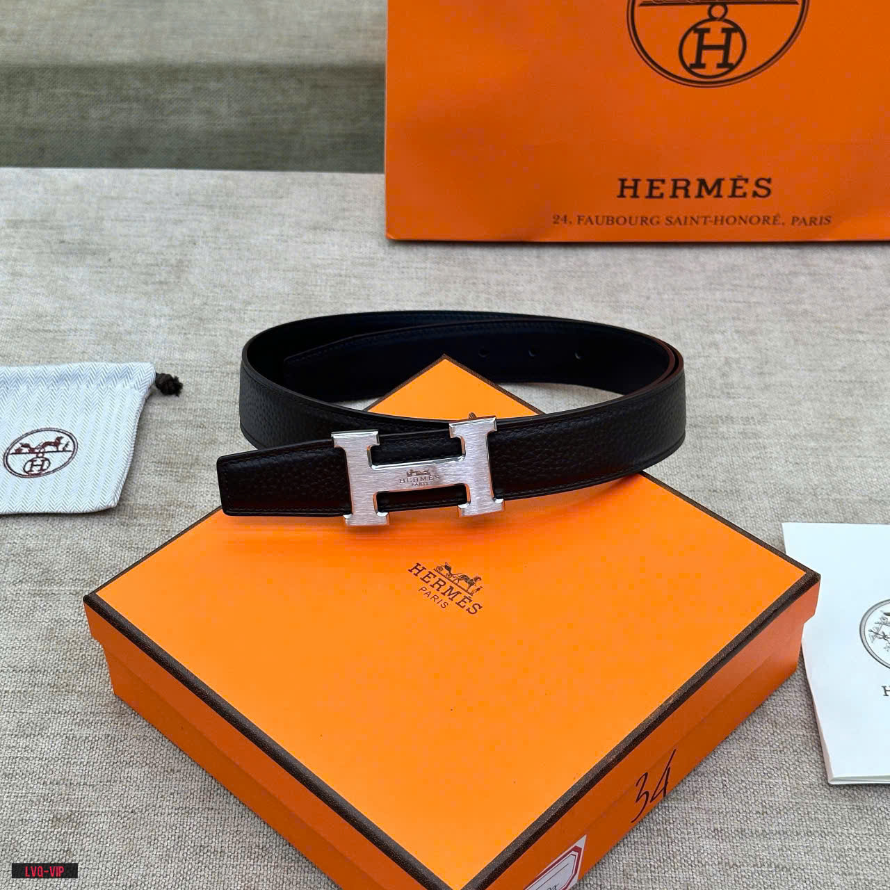 Thắt lưng, dây nịt, belt Hermes HM Đen sần mặt logo H Bạc trơn dập chữ Like Auth 1-1 on web fullbox LVQ