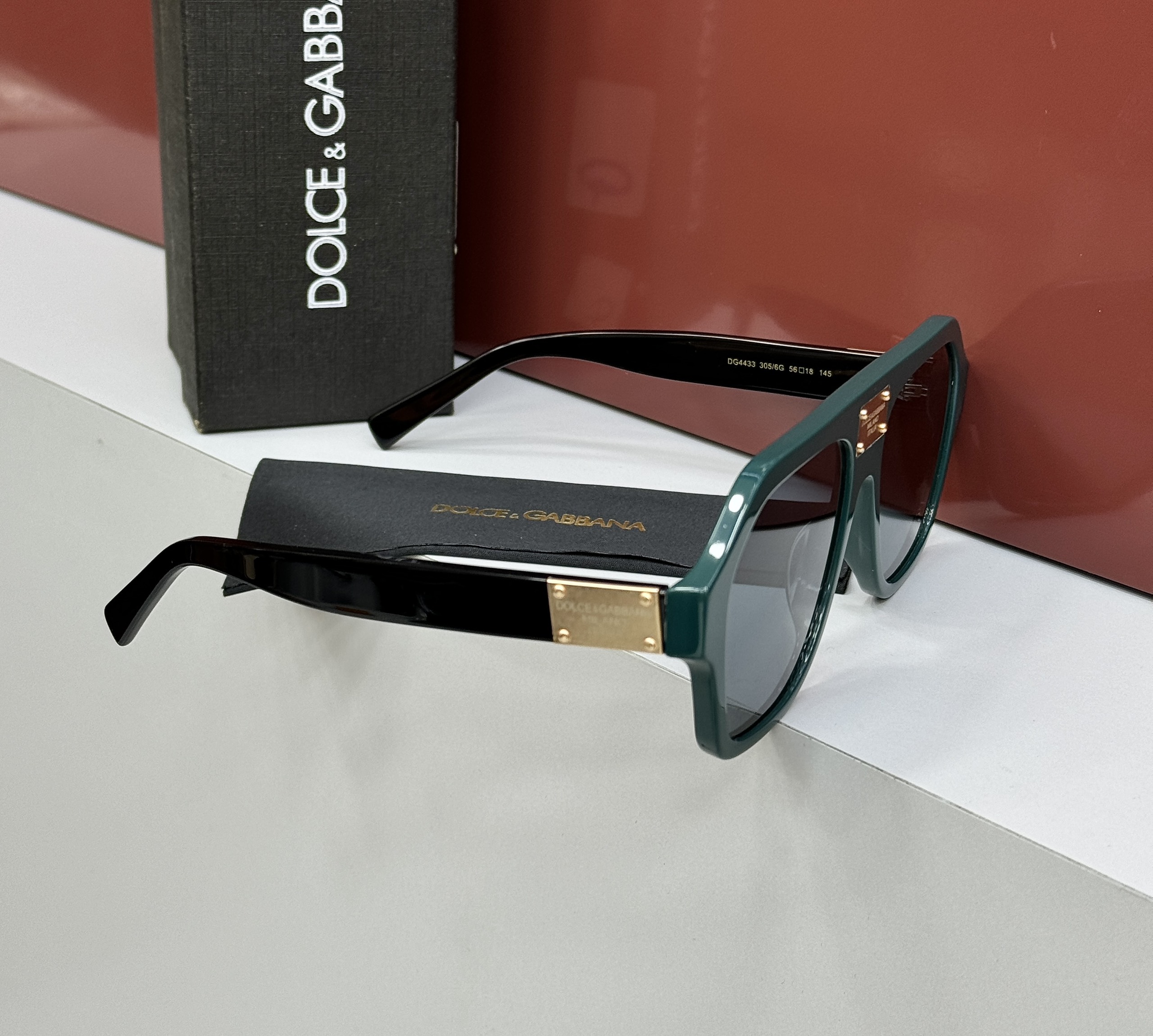Kính mắt thời trang Dolce Gabbana DG mắt Đen viền Xanh Like Auth on web fulbox CD