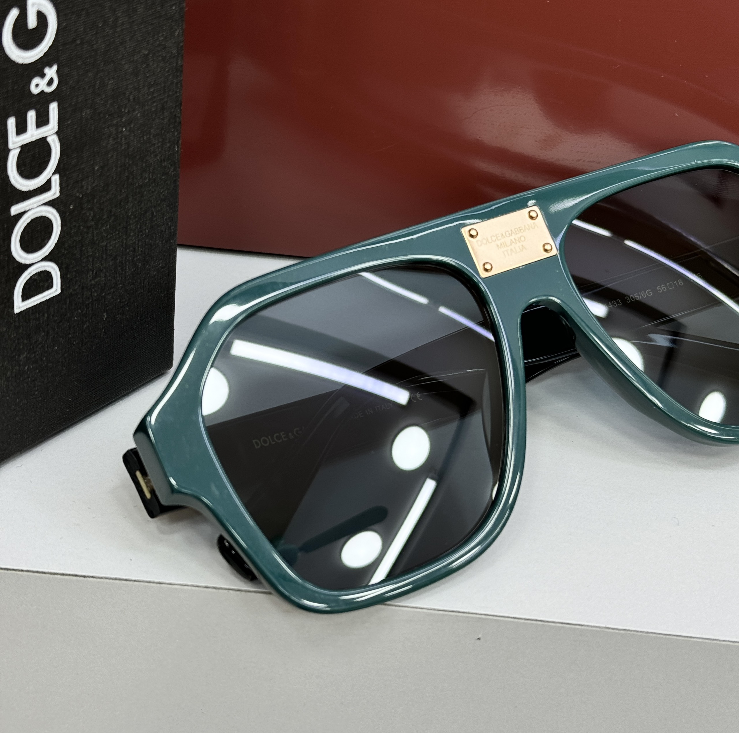 Kính mắt thời trang Dolce Gabbana DG mắt Đen viền Xanh Like Auth on web fulbox CD