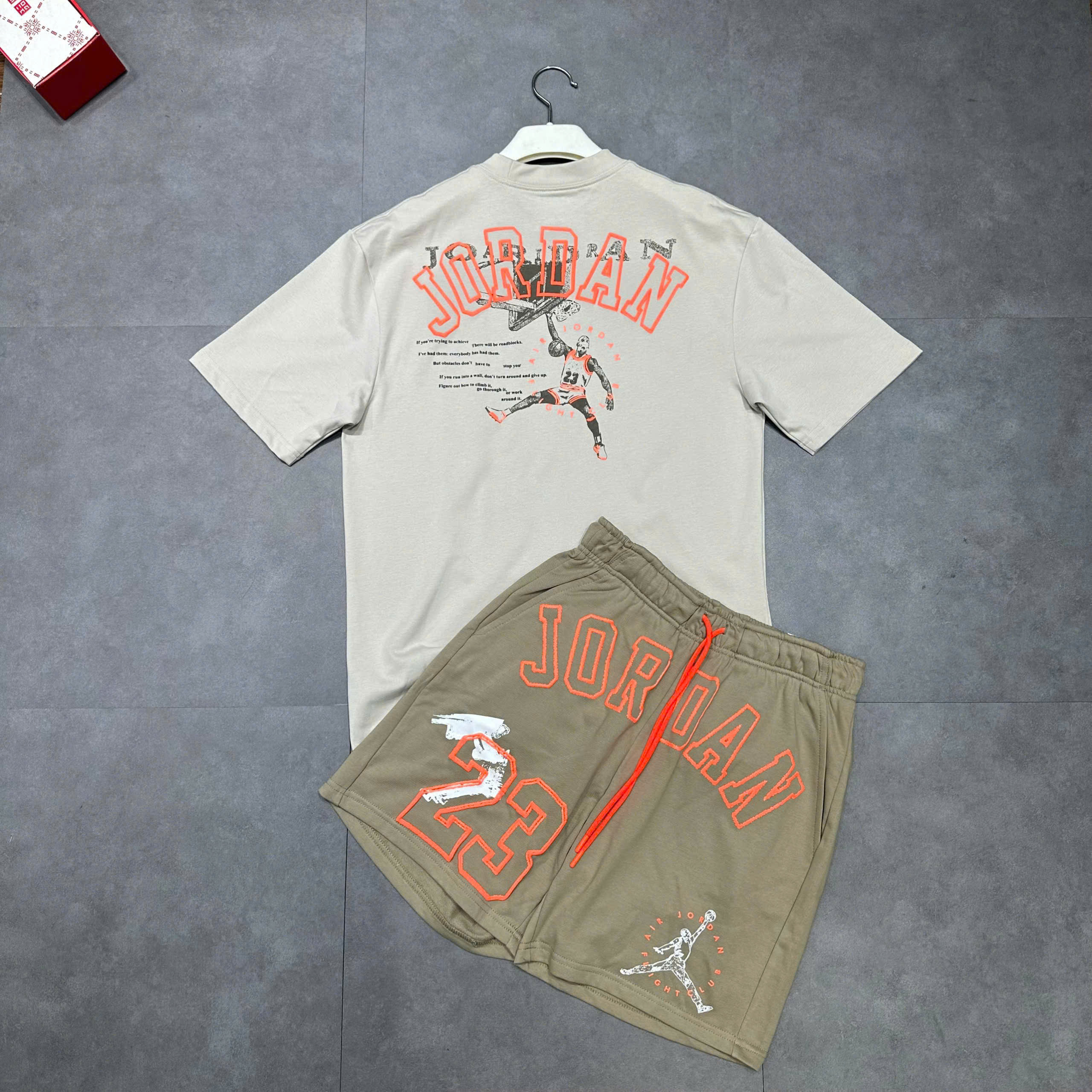 Bộ, Set hè Jordan 23 họa tiết logo chữ số thêu Like Auth on web MK