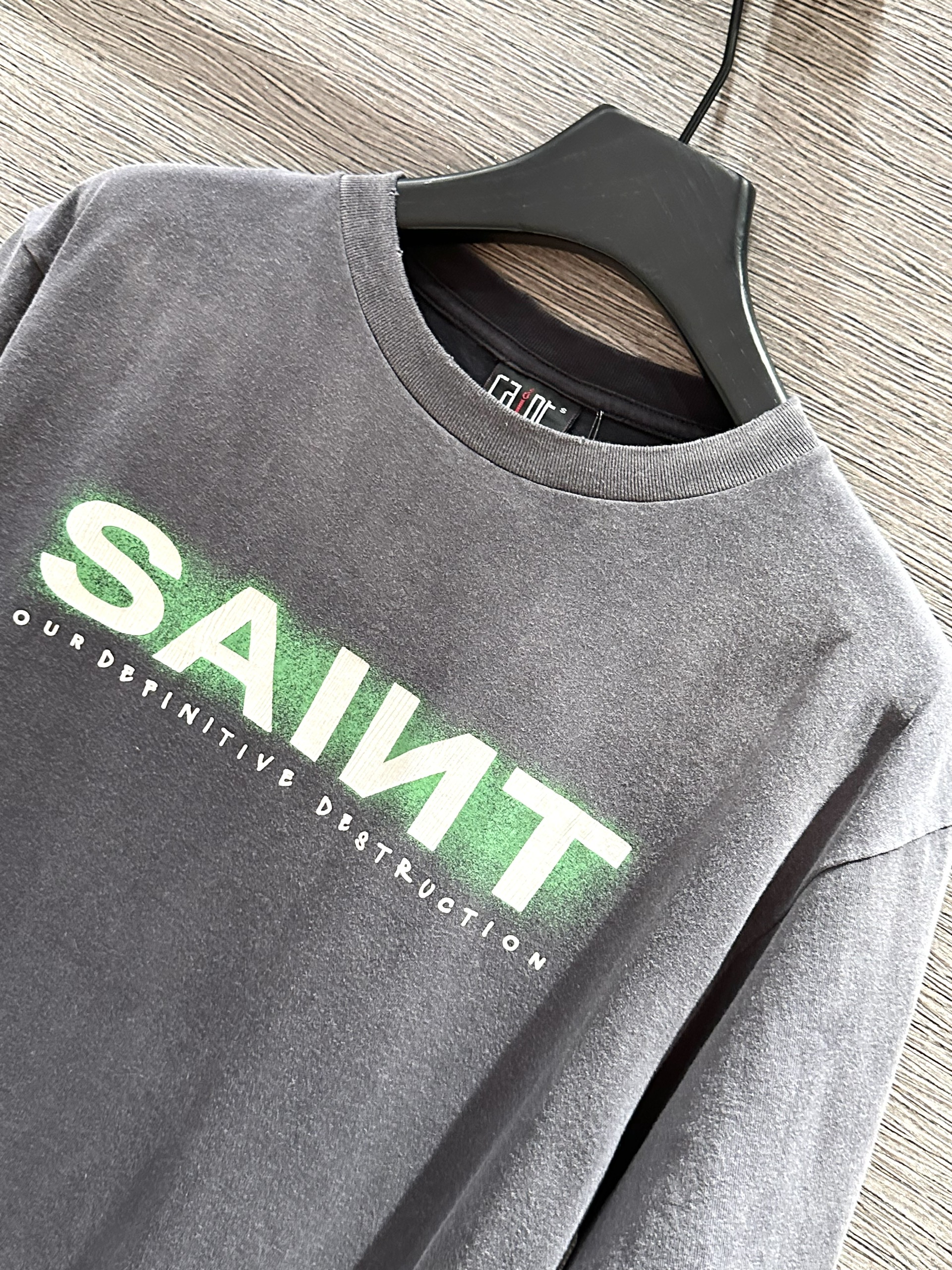 Áo phông T-shirt Saint Laurent YSL Đen họa tiết chữ Like Auth on web VTN