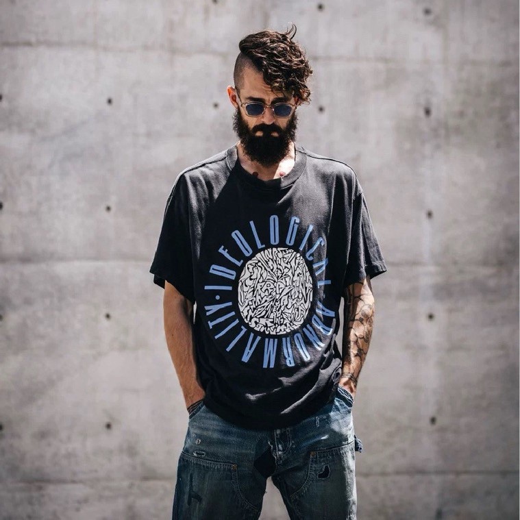 Áo phông T-shirt Saint Laurent YSL Đen logo chữ tròn ngực Like Auth on web VTN