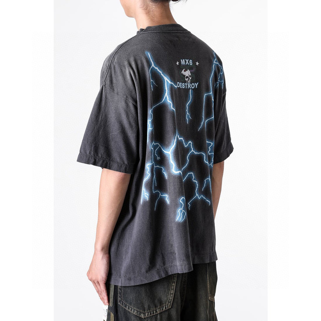 Áo phông T-shirt Saint Laurent YSL Đen họa tiết Medusa tia sét Like Auth on web VTN