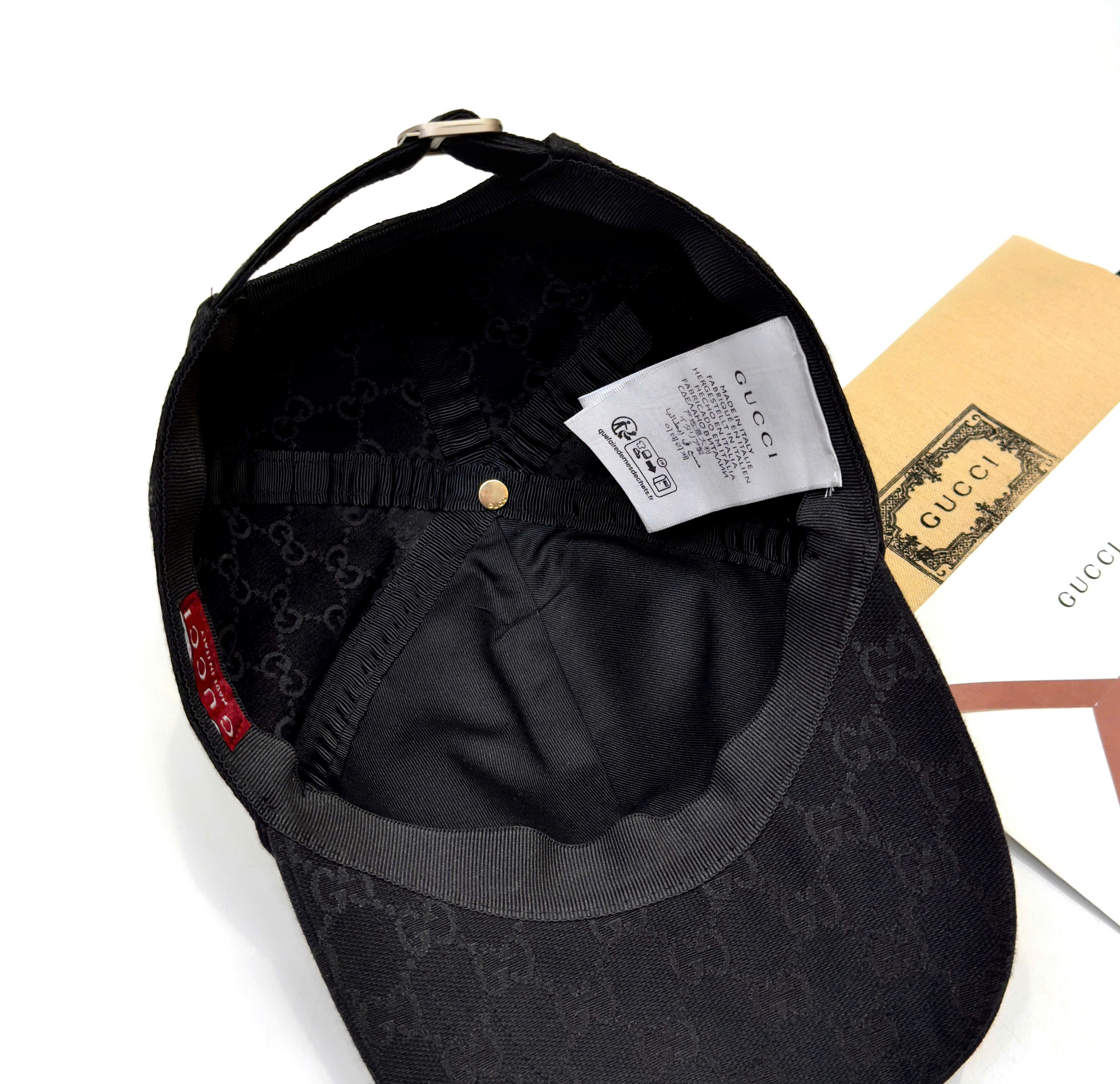 Mũ lưỡi trai, nón kết Gucci GC họa tiết monogram phối kẻ sọc màu Like Auth fullbox DDT