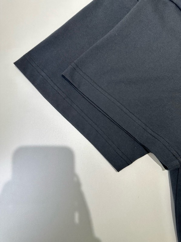 Áo phông T-shirt Balenciaga Đen logo chữ 01 Trắng viền Xám Like Auth on web VTN