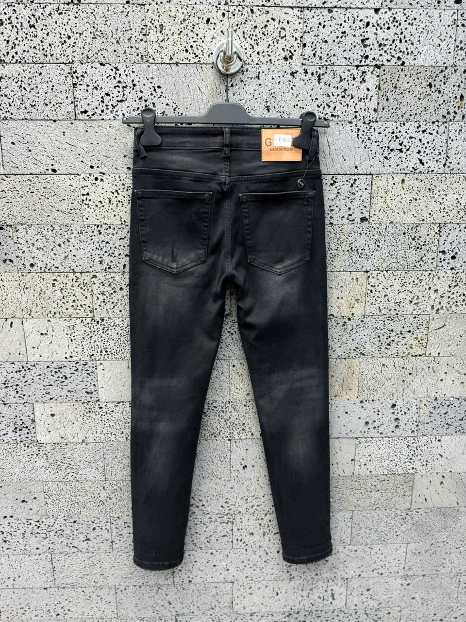 Quần Jean Gucci GC Đen bạc rách xước móc tag túi Like Auth NV