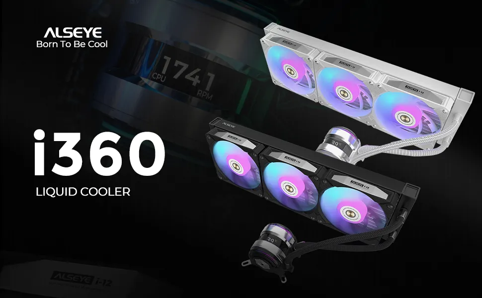 ALSEYE Infinity i360 AIO CPU Liquid Cooler (White) overview 1