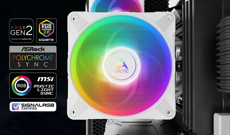 ARCTIC Freezer 36 ARGB 120mm Single Tower CPU Air Cooler (White) overview 9