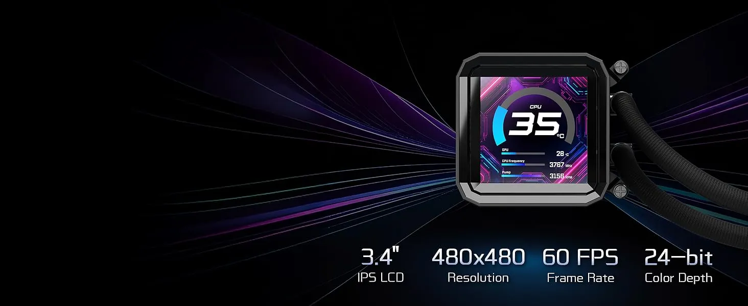 ASRock Phantom Gaming 360 LCD All-in-One CPU Liquid Cooler overview 1