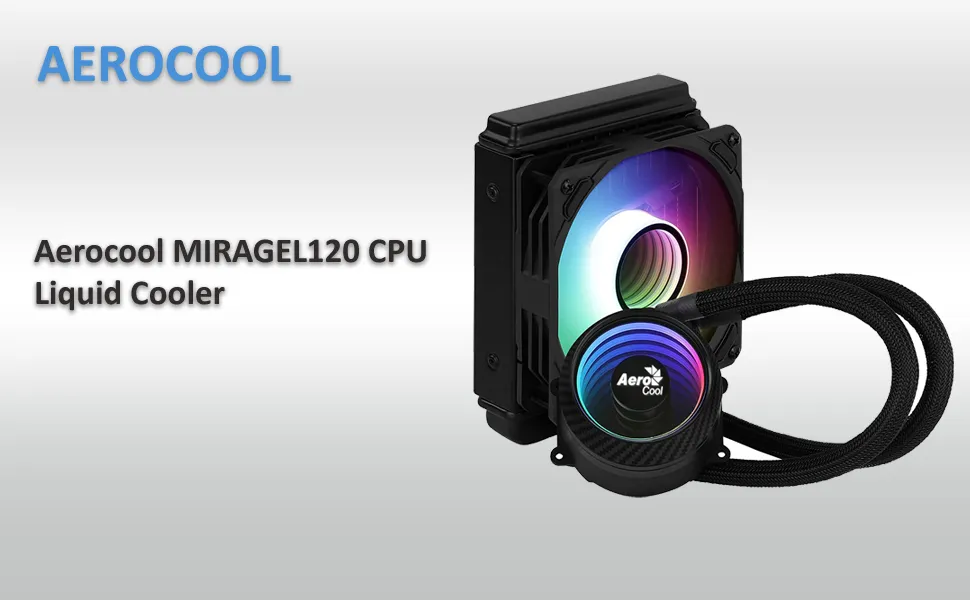 Aerocool Mirage L120 120MM ARGB LIQUID COOLER (Black) overview 1