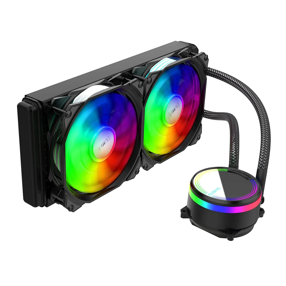 Alseye M240B ARGB 240mm CPU Liquid Cooler (Black) overview 1