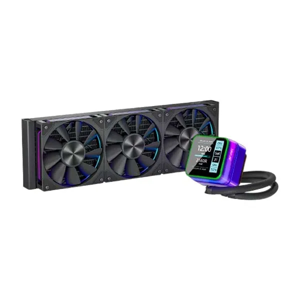 Ant Esports Glacius-360D 360mm ARGB AM5/LGA1851 Black AIO Liquid Cooler with display