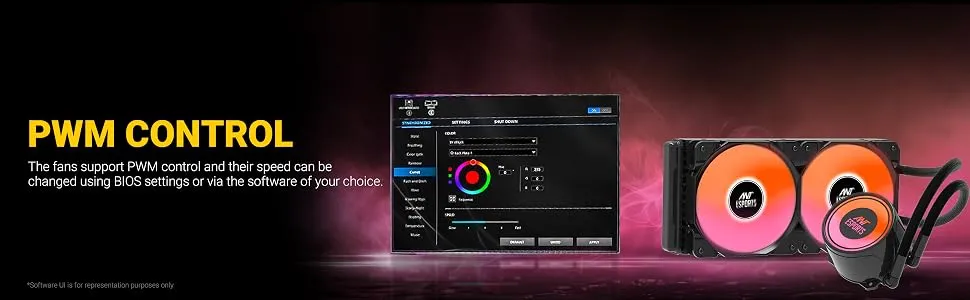 Ant Esports ICE-240 ARGB All In One 240mm CPU Liquid Cooler (Black) overview 3