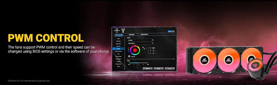 Ant Esports ICE-360 ARGB All In One 360mm CPU Liquid Cooler (Black) overview 3