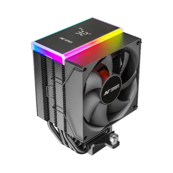 Ant Esports V4 Digital ARGB LGA1851/AM5 Black CPU Air Cooler
