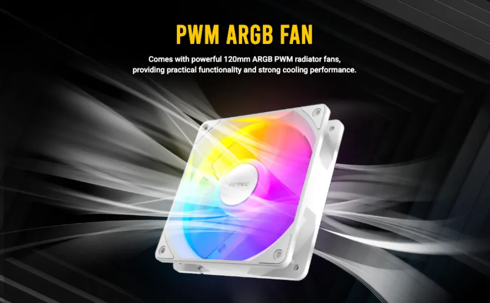 Antec Skeleton 360 ARGB Liquid Cooler (White) overview 5