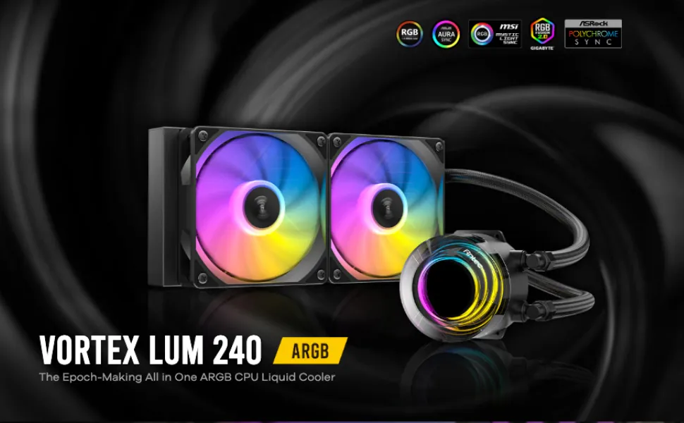 Antec Vortex LUM 240 ARGB CPU Liquid Cooler overview 1