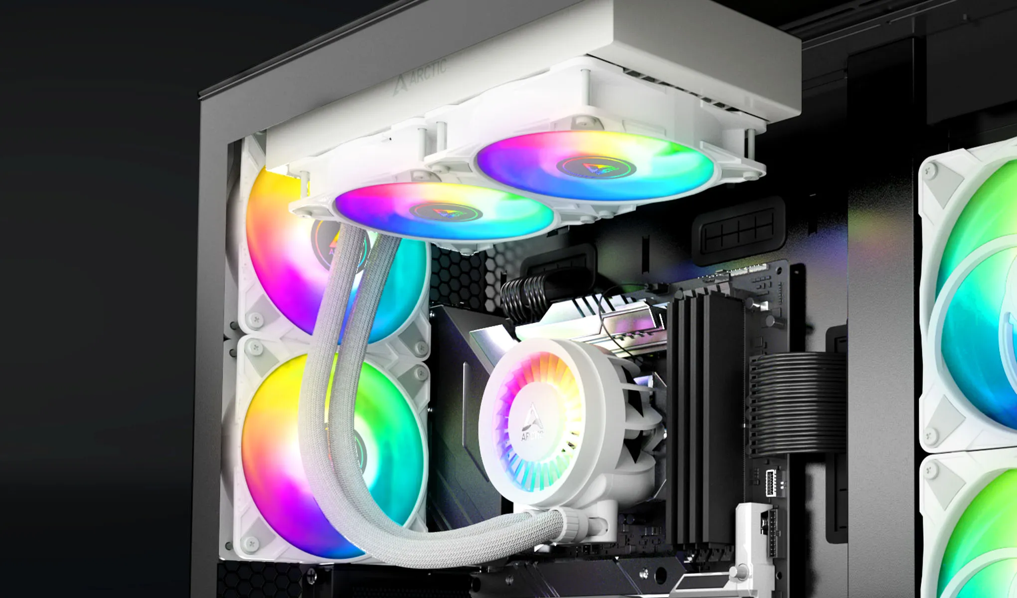 Arctic Liquid Freezer III 240 ARGB CPU Liquid Cooler (White) overview 1