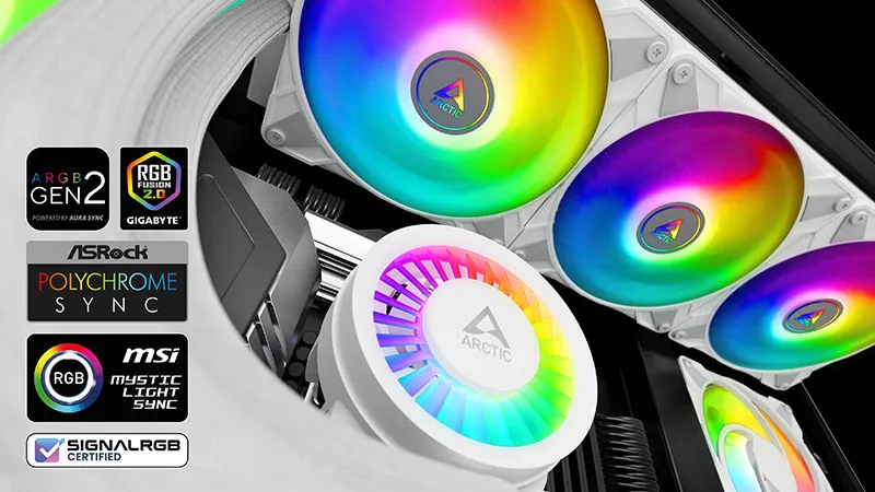 Arctic Liquid Freezer III 420 Argb Cpu Liquid Cooler (White) overview 12
