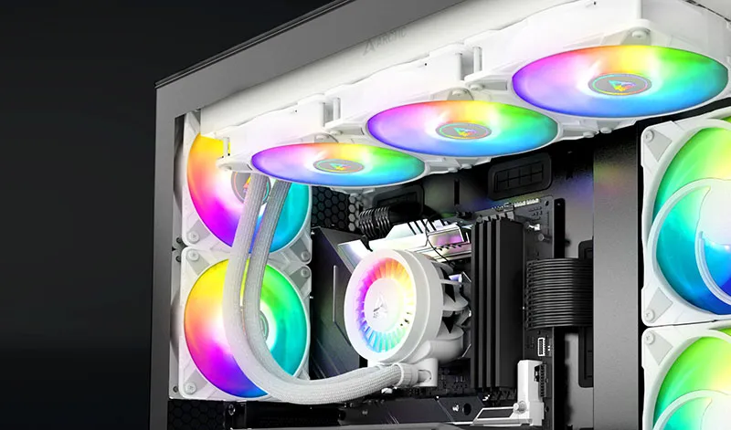 Arctic Liquid Freezer III 420 Argb Cpu Liquid Cooler (White) overview 2
