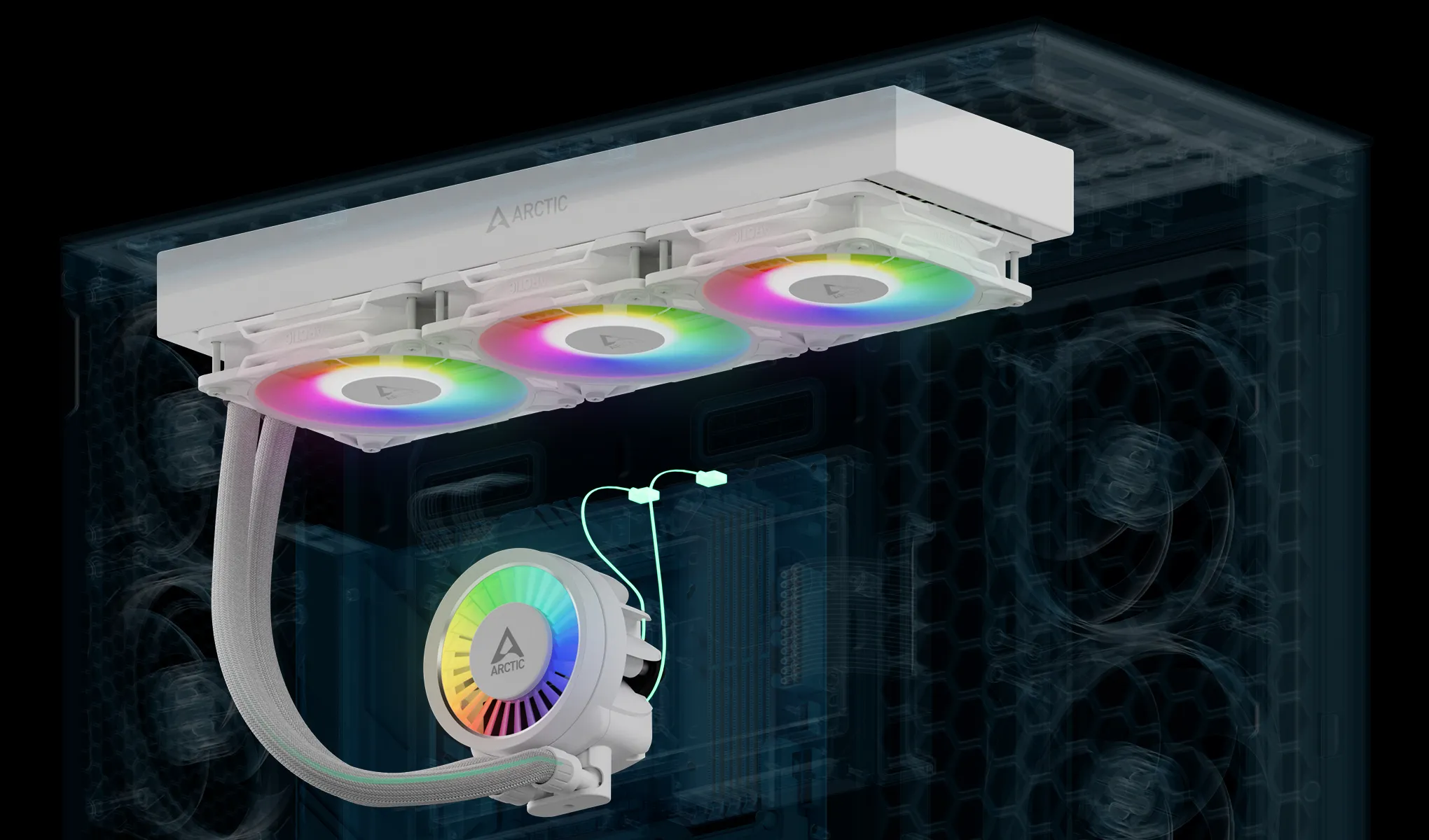 Arctic Liquid Freezer III Pro 360 A-RGB Liquid CPU Cooler (White) overview 7