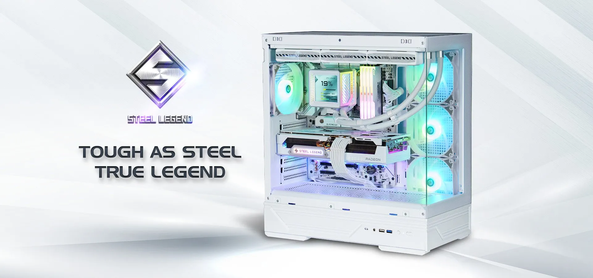 Asrock Steel Legend 360 LCD Liquid Cooler (White) overview 1