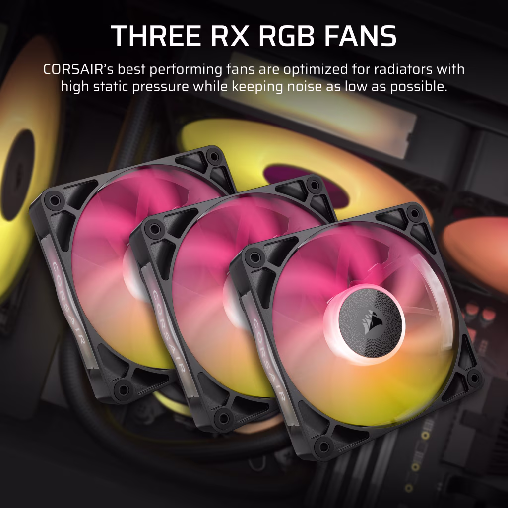 CORSAIR iCUE LINK Titan 360 RX RGB Liquid CPU Cooler (Black) overview 2