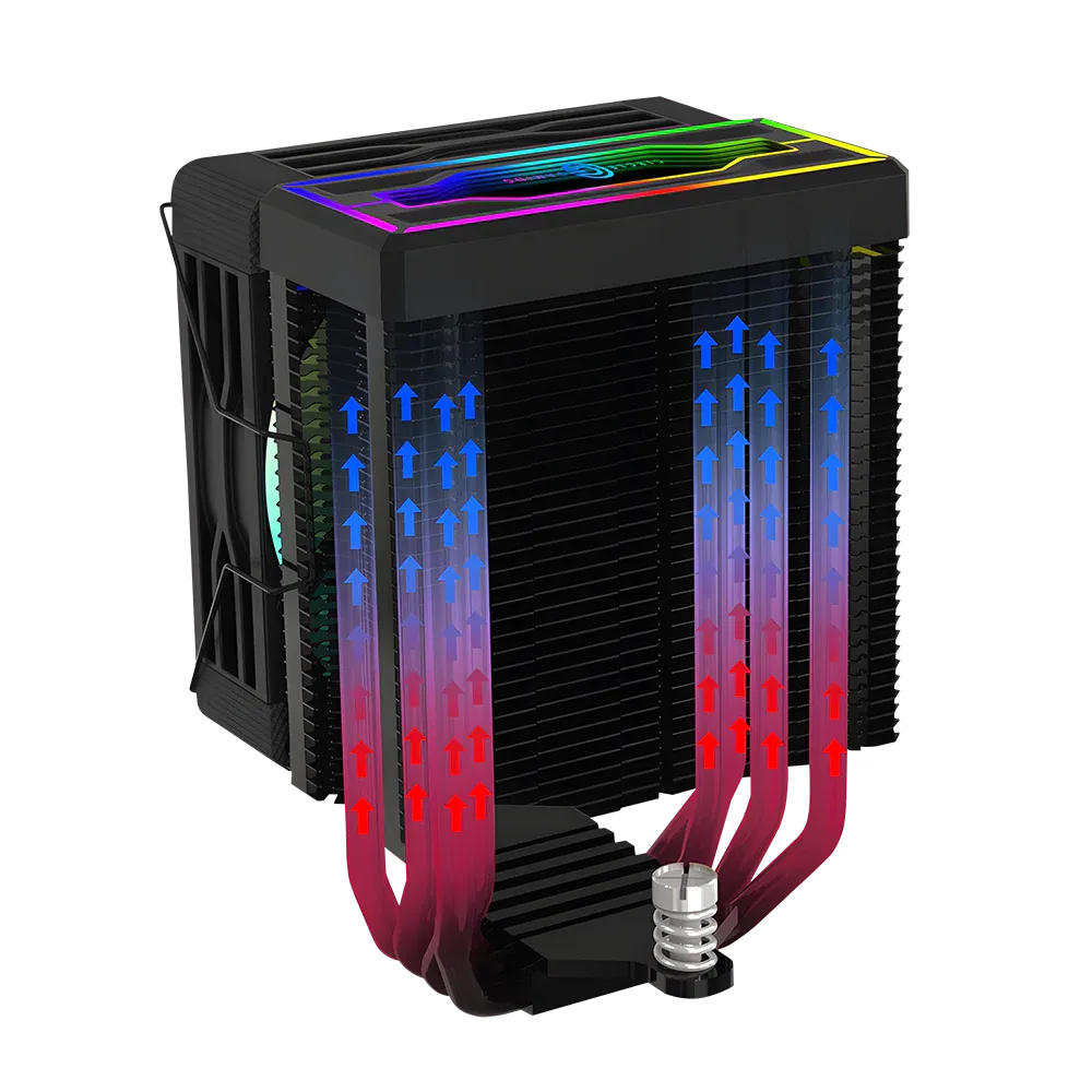 Circle Gaming CG 4P ARGB Gaming CPU Cooler (Black) overview 1