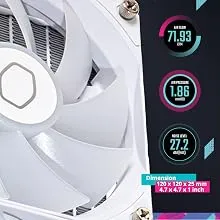 Cooler Master MasterLiquid 240L Core ARGB CPU Liquid Cooler (White) overview 7