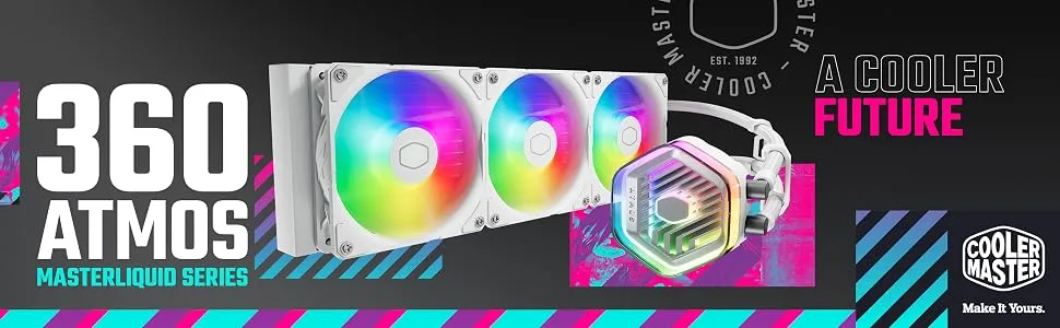 Cooler Master MasterLiquid 360 Atmos White ARGB AIO 360mm Liquid Cooler overview 1