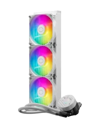 Cooler Master MasterLiquid 360L Core ARGB 360mm CPU Liquid Cooler (White) overview 2