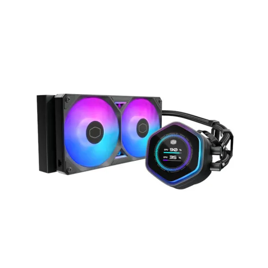 Cooler Master MasterLiquid Atmos II LCD 240mm CPU Liquid Cooler Black