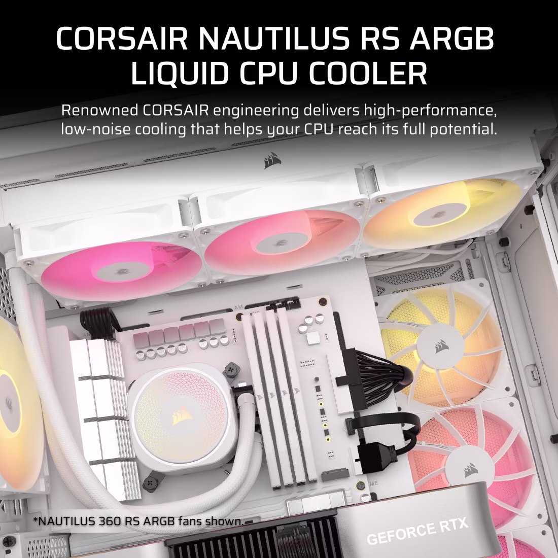 Corsair Nautilus 240 RS ARGB Liquid CPU Cooler (White) overview 1