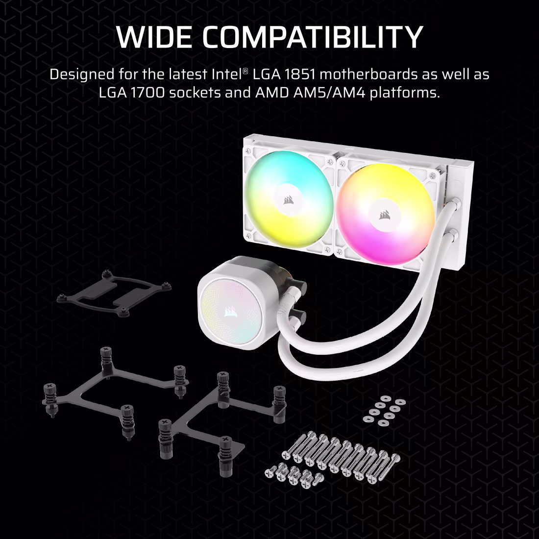 Corsair Nautilus 240 RS ARGB Liquid CPU Cooler (White) overview 6