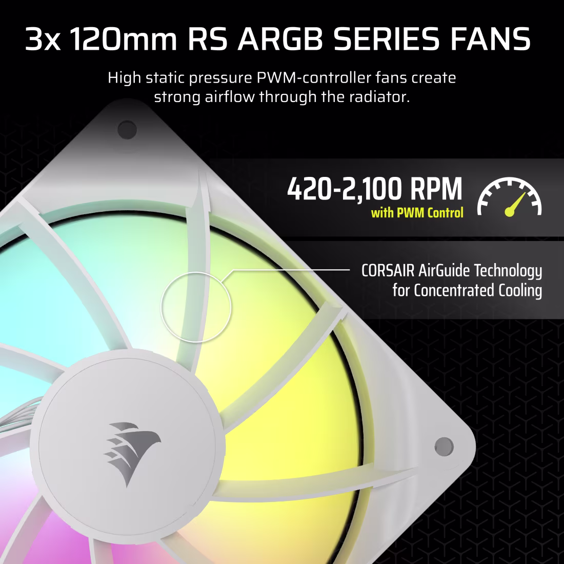 Corsair Nautilus 360 RS ARGB CPU Liquid Cooler (White) overview 3