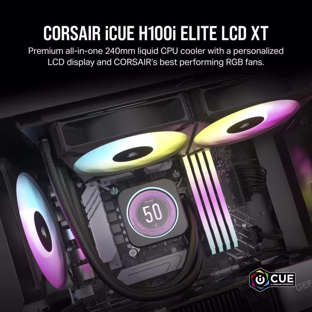Corsair iCUE H100i Elite LCD XT Liquid CPU Cooler overview 1