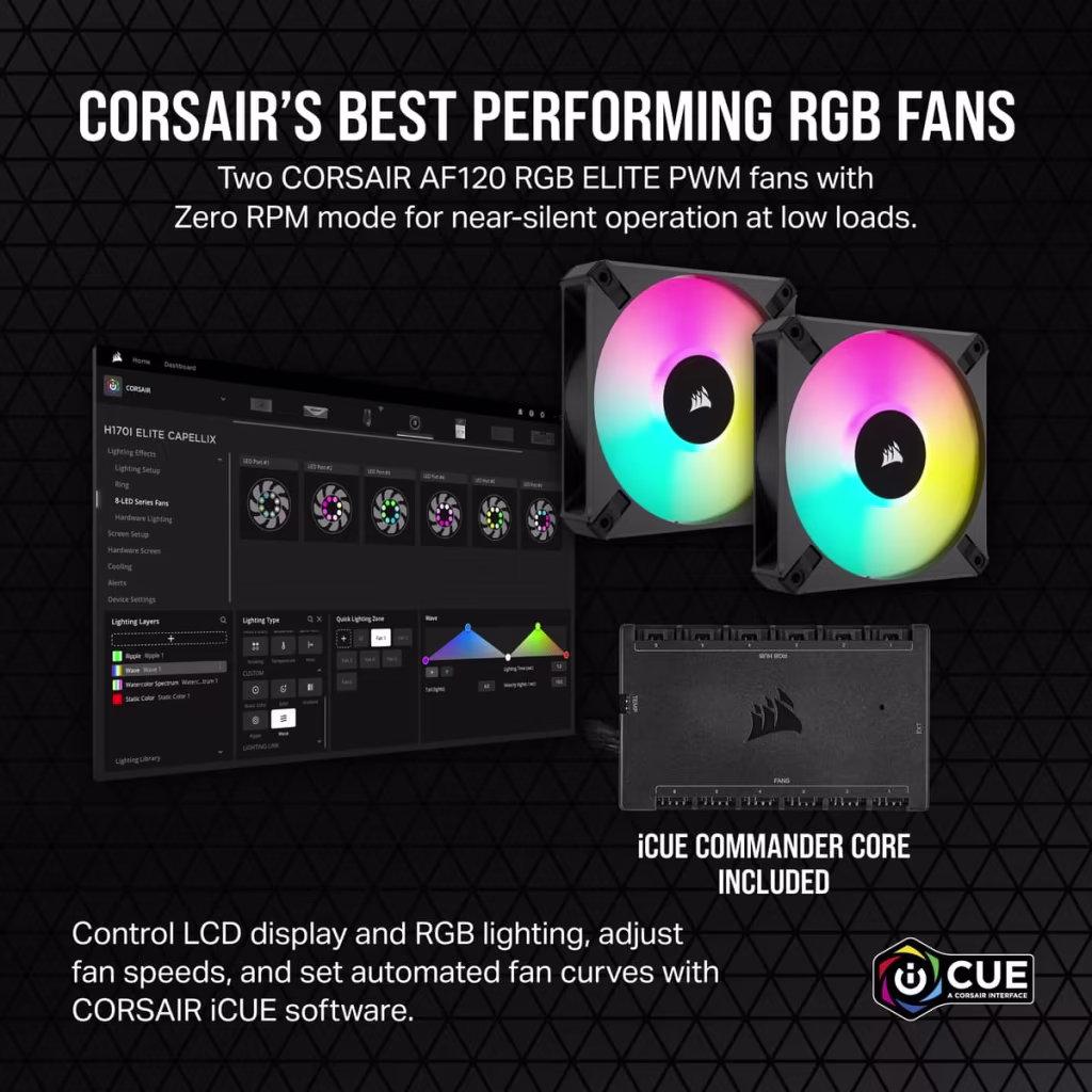 Corsair iCUE H100i Elite LCD XT Liquid CPU Cooler overview 3