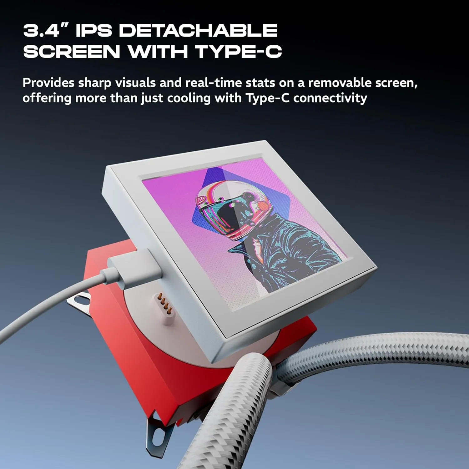 Dawg L240 AIO ARGB 240mm CPU Liquid Cooler (White) overview 2