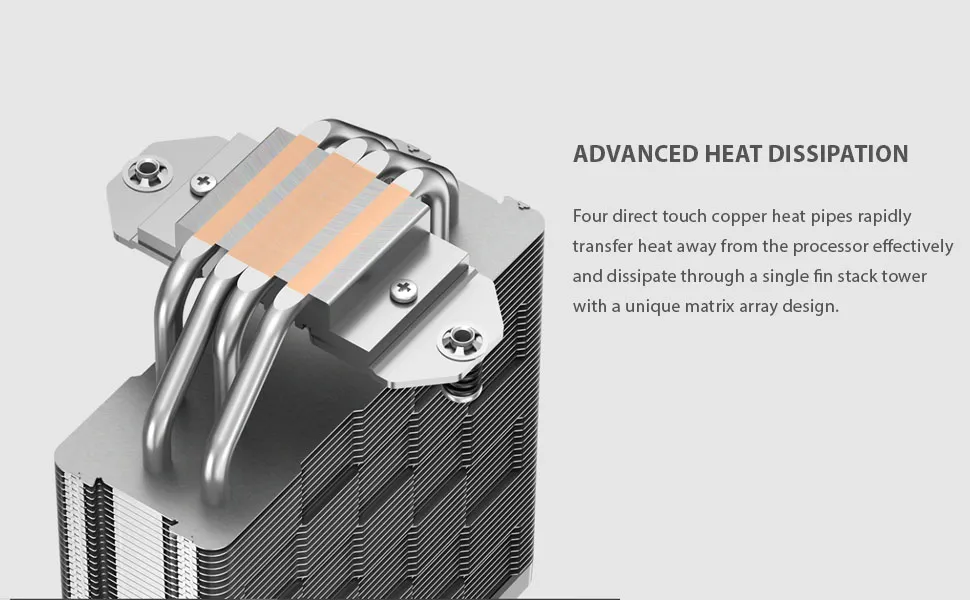 Deepcool AK400 CPU Air Cooler - Black overview 3