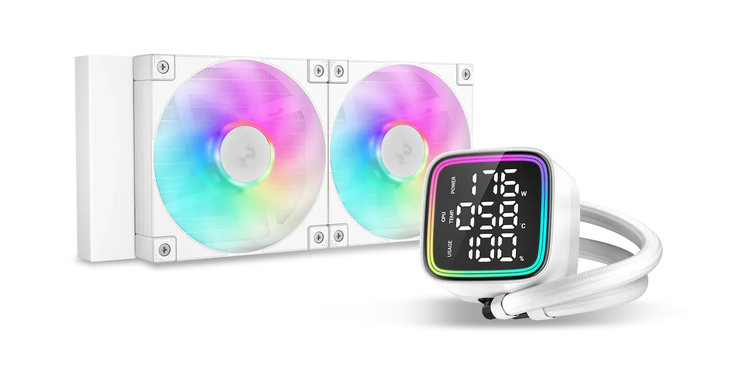 Deepcool LD240 WH RGB 240mm CPU Liquid Cooler (White) overview 1