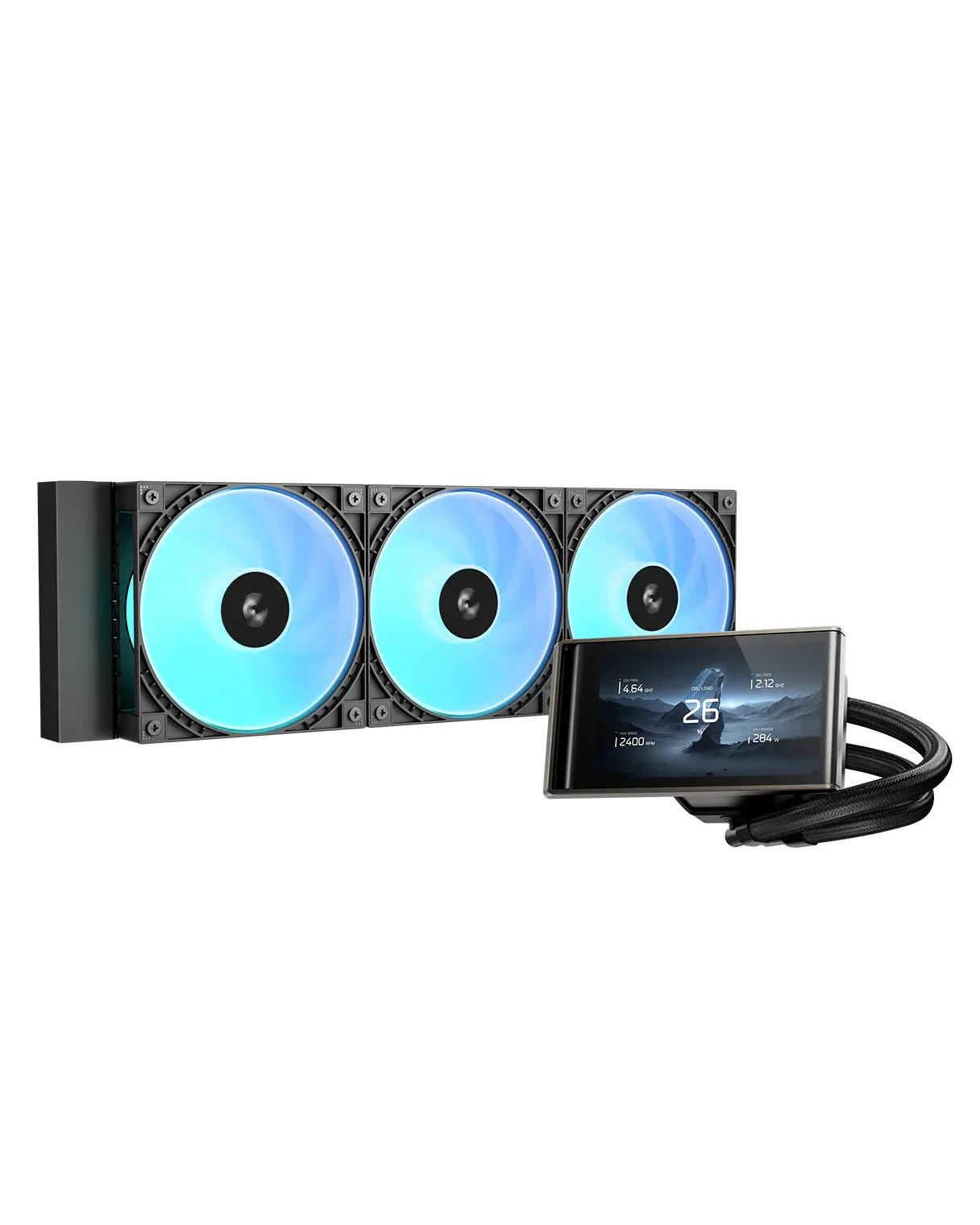 Deepcool LT360 VISION ARGB 360mm Liquid Cooler (Black) overview 1