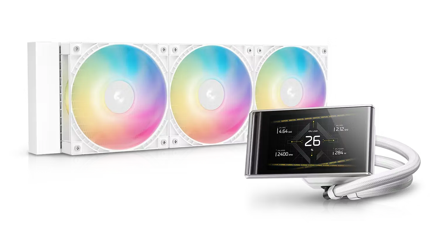 Deepcool LT360 Vision WH ARGB CPU Liquid Cooler with LCD Display overview 1