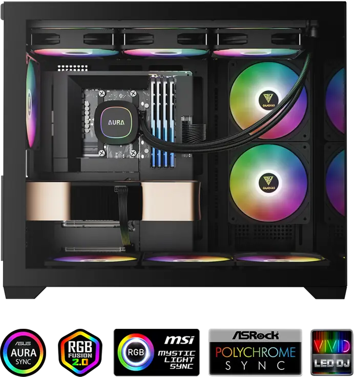 Gamdias AURA GL360 LITE EFFICIENT ARGB LIQUID COOLER overview 3