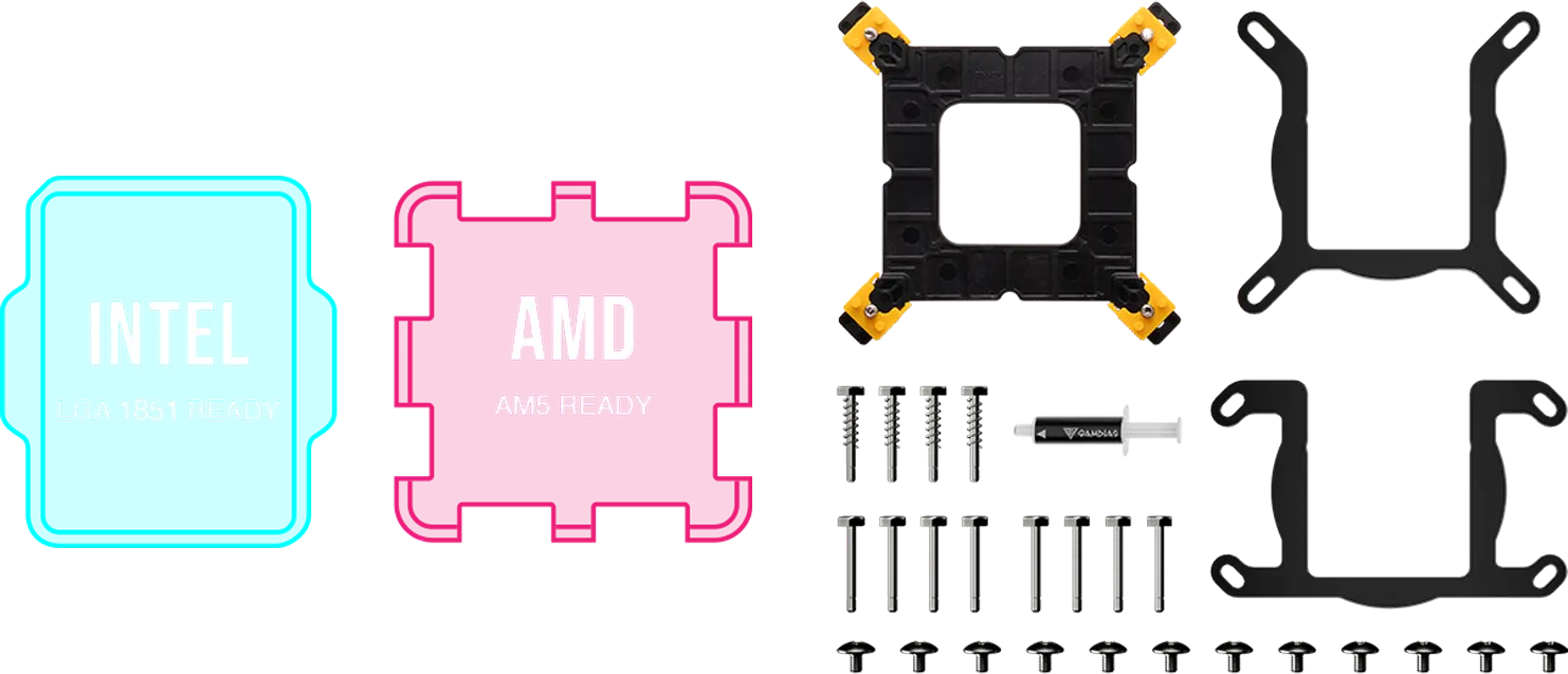 Gamdias AURA GL360 LITE EFFICIENT ARGB LIQUID COOLER overview 4